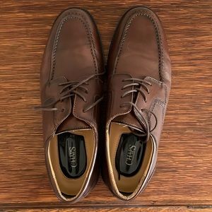 Chaps Mens Brown Leather Lace-up Dress Shoes Size 10.5M
